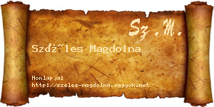 Széles Magdolna névjegykártya