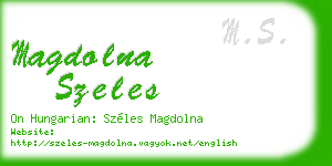 magdolna szeles business card