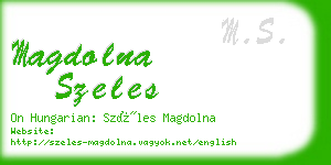 magdolna szeles business card